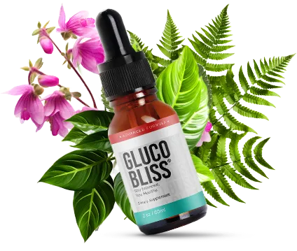 GlucoBliss supplement bottle for natural blood sugar support